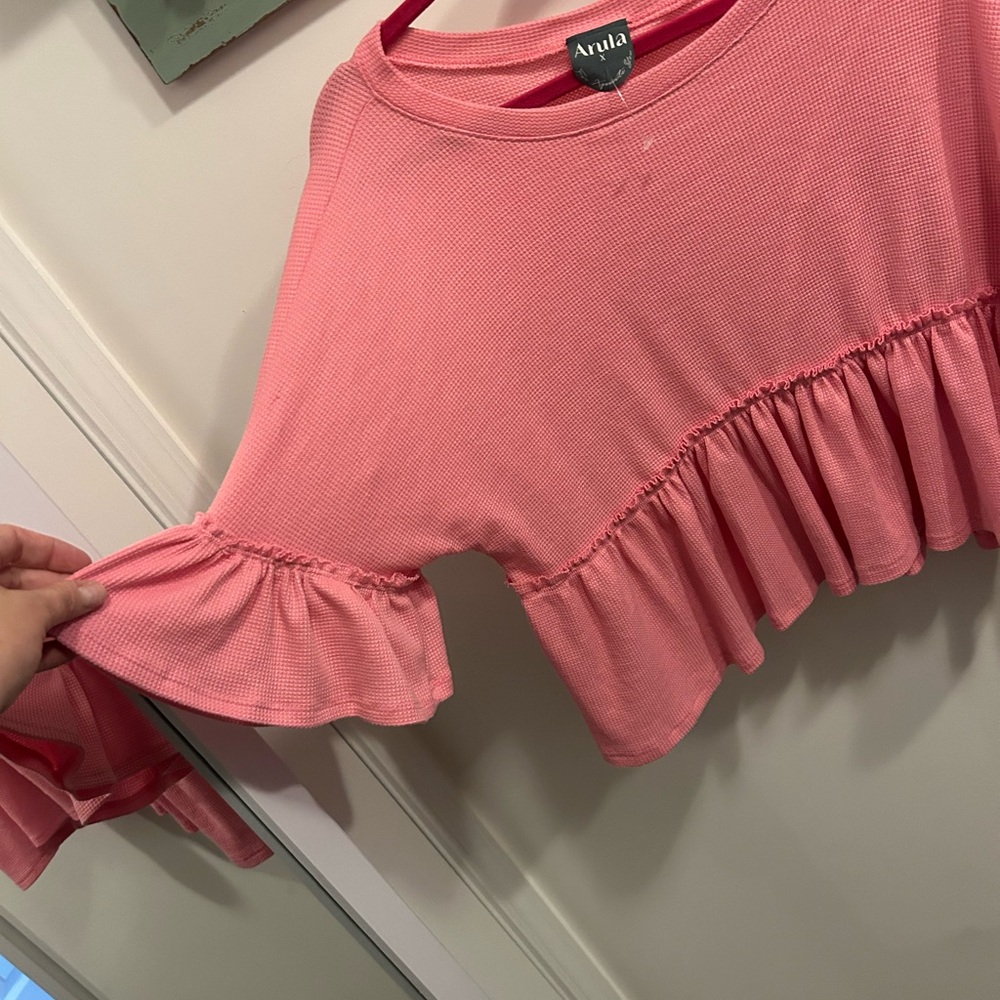 Pink Ruffled Top - Picture 3 of 3